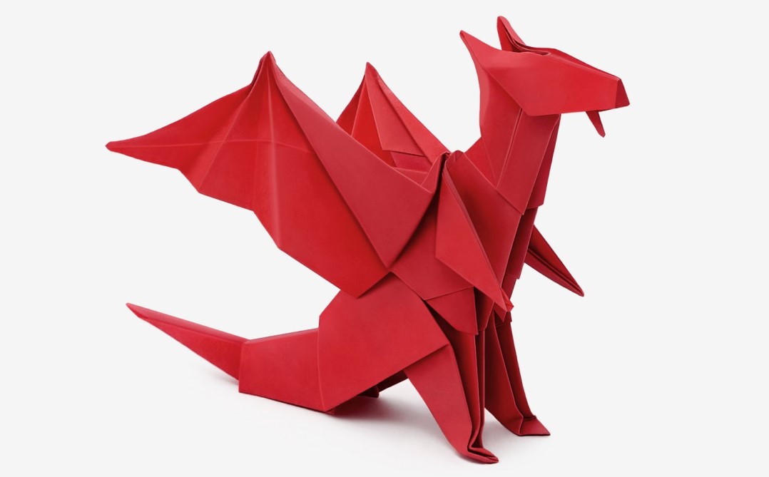 Funny , Arte dell' Origami per Creare un Fantastico Dragone b