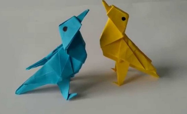 Funny ,  Arte  dell'  Origami  per  Creare un  Twitter Bird b